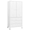 Lady Jillian -  Industrial Wardrobe White 90x50x180 cm Metal